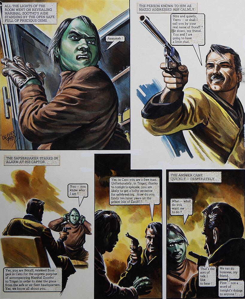 Left Hand Page art by Oliver Frey