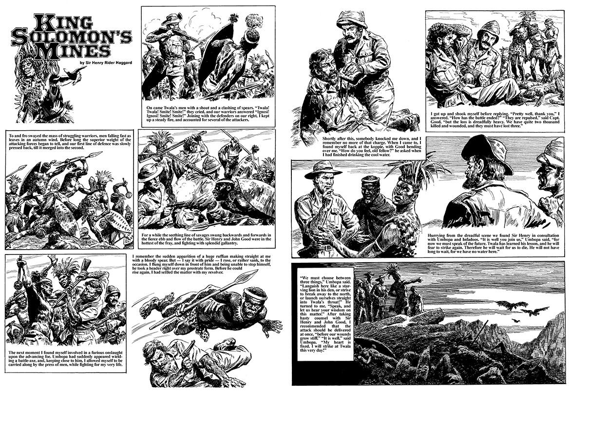 King Solomon's Mines Pages 21 and 22 (two pages) art by Cecil Doughty