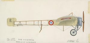 Blériot XI art by Wilf Hardy