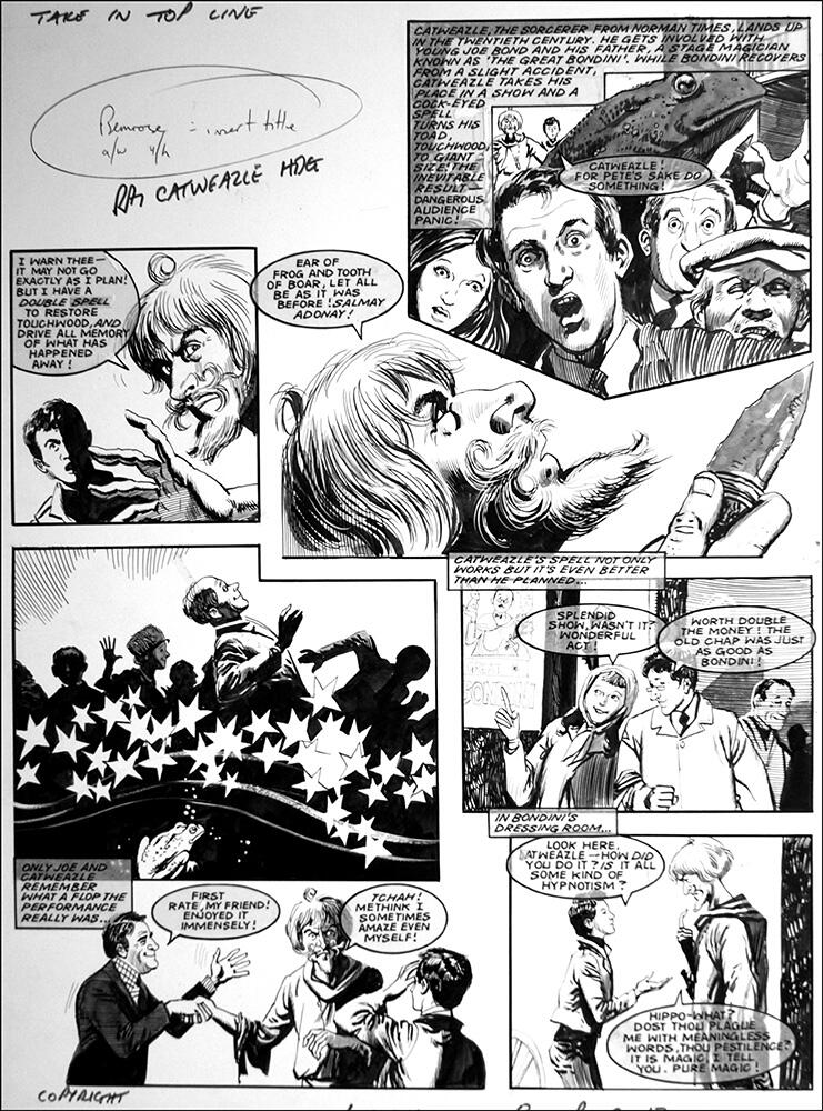 Catweazle - Giant Frog (TWO pages) art by Gerry Embleton