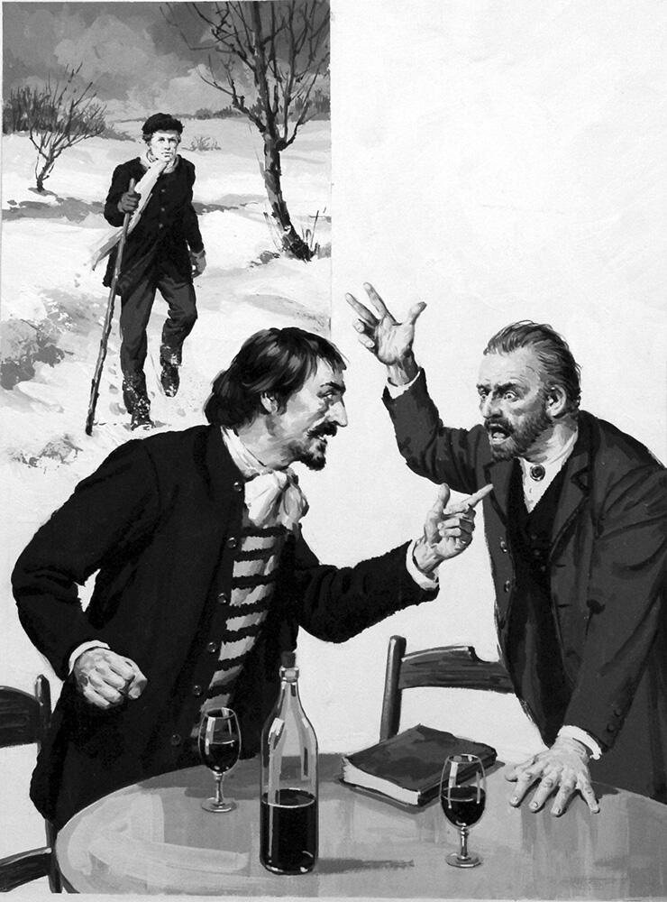 Van Gogh and Gauguin Argue art by Jack Keay