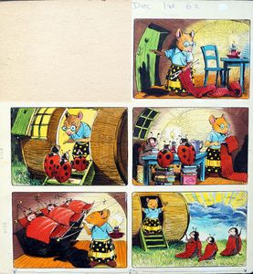 Katie Country Mouse - Three Ladybirds art by Philip Mendoza