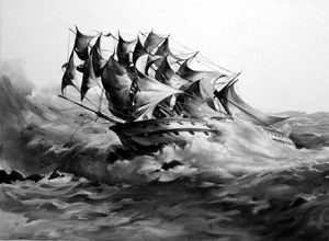 The Wreck of the Grosvenor art by James E McConnell