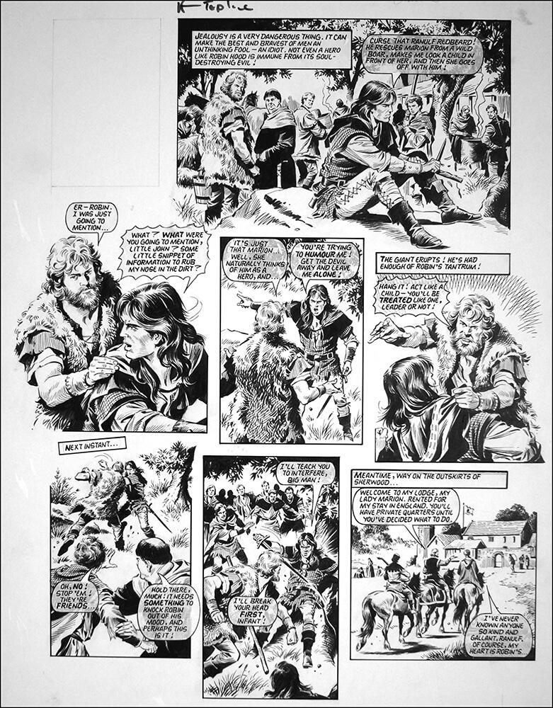 Robin of Sherwood: Fight Amongst Friends (TWO pages) art by Mike Noble