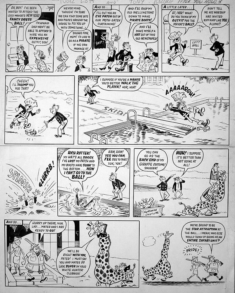 Ivor Lott & Tony Broke - Safari (TWO pages) art by Reg Parlett