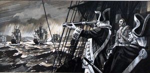 Admiral Byng in Minorca art by Gerry Wood