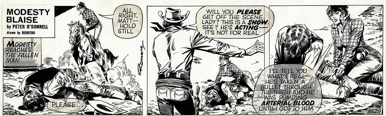 Modesty Blaise daily strip #6529 - Butch Cassidy Rides Again art by Enric Badia Romero