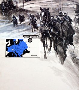German Retreat From Moscow art by Gerry Wood