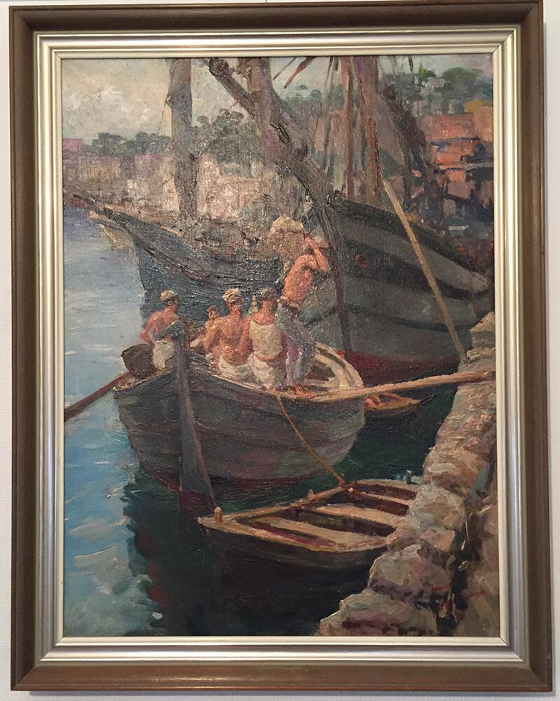 Painting in frame art by Fortunino Matania