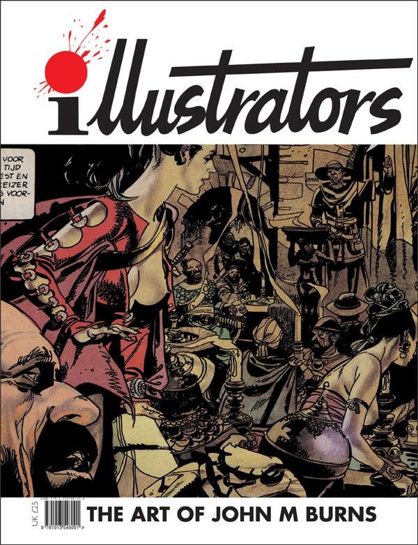 back cover, The Art of John M Burns (illustrators Special #8)