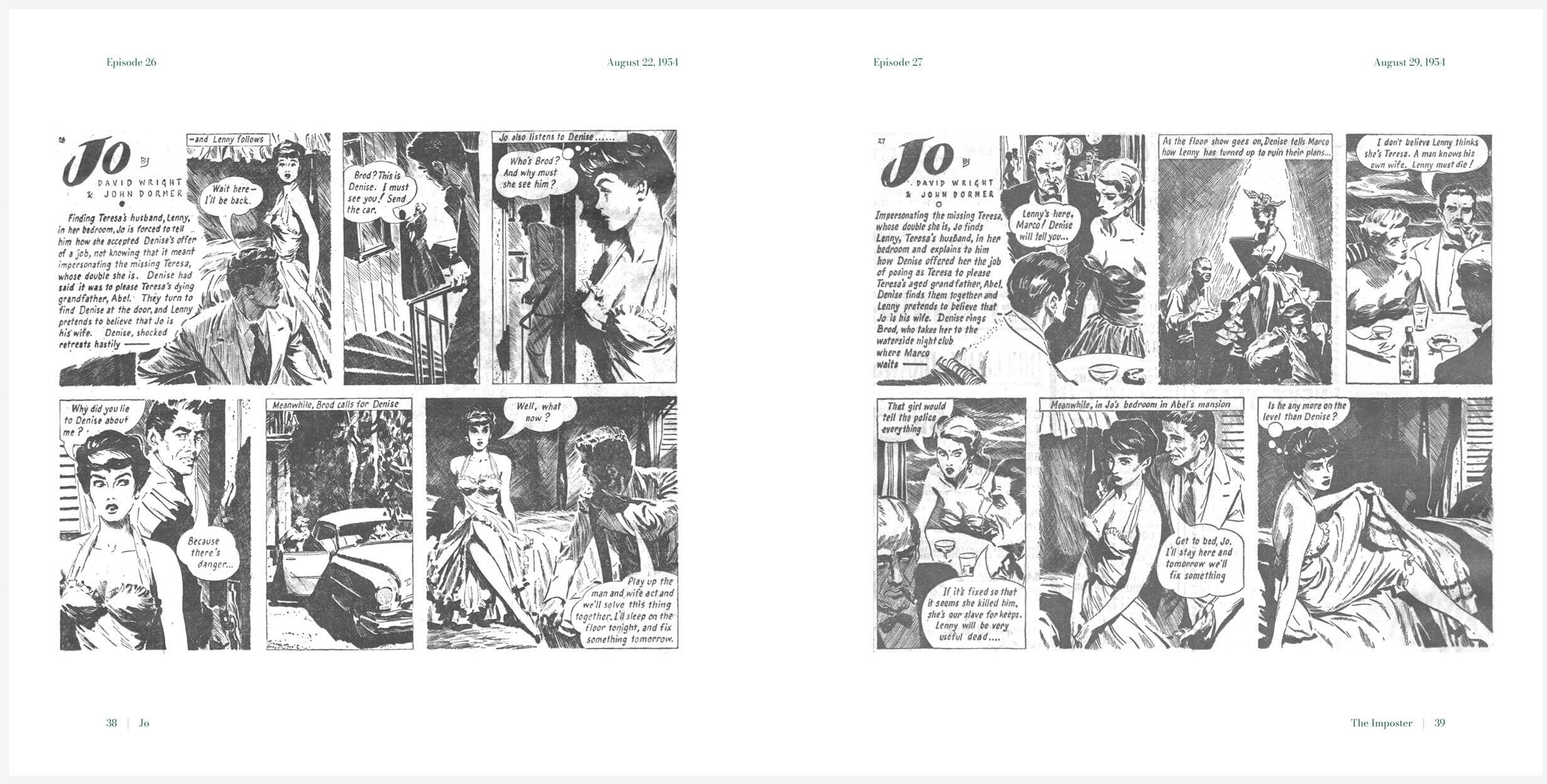 sample double page spread, David Wright's Jo