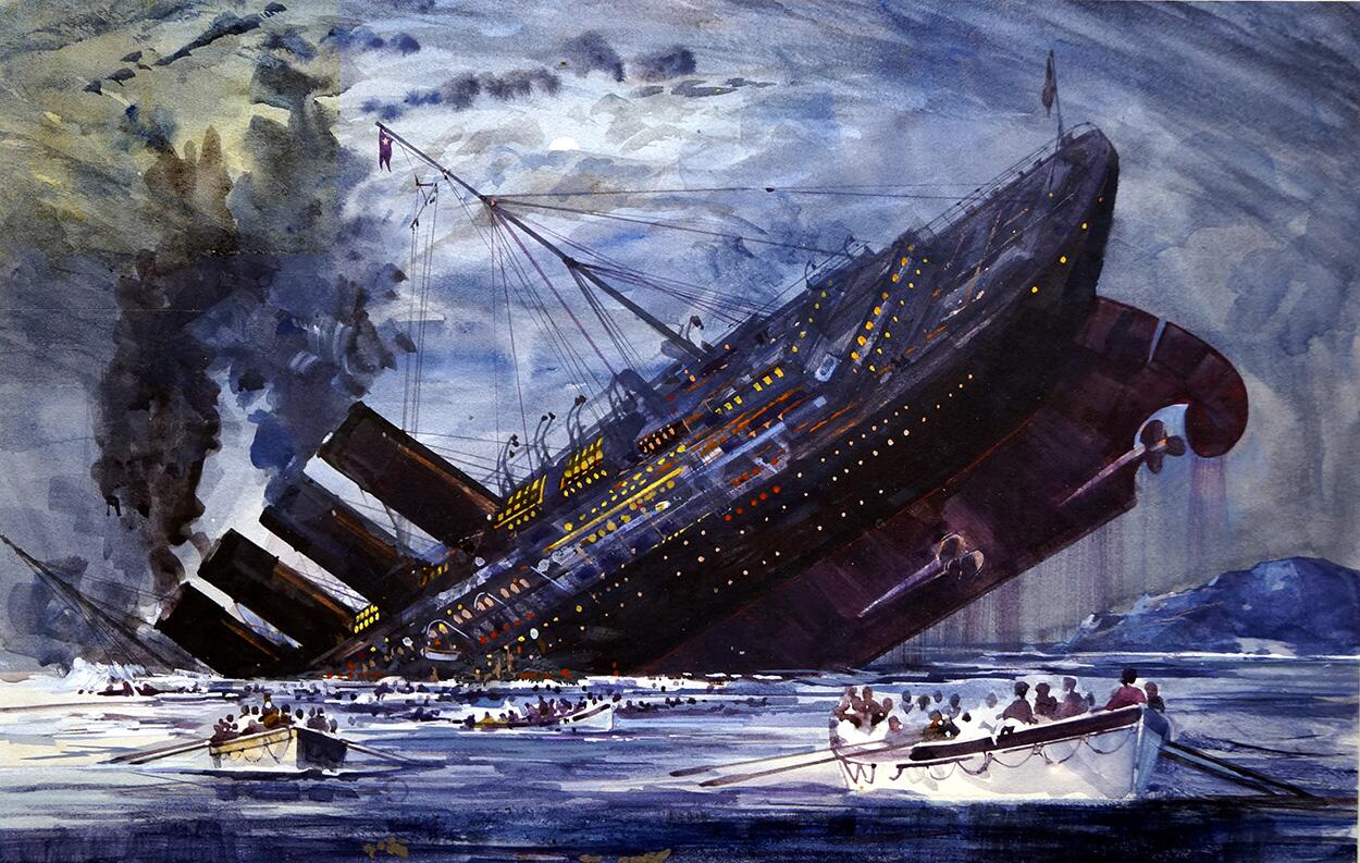 The Sinking Of The Titanic Art By Graham Coton