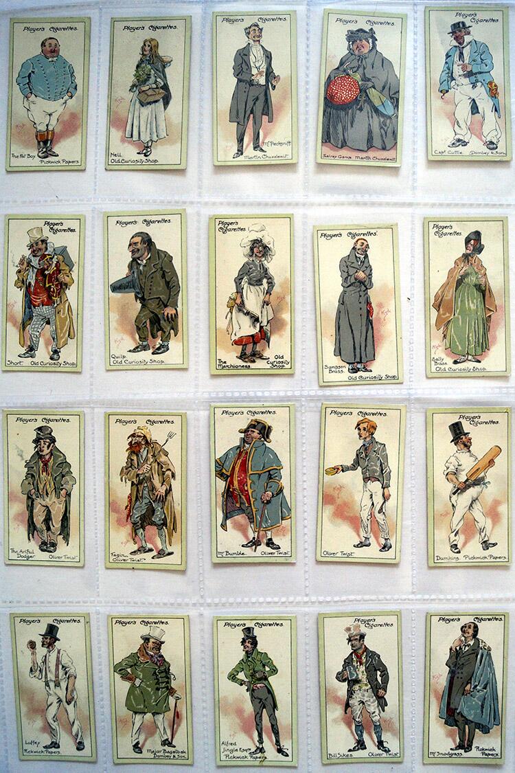 dickens cigarette cards Complete Set of 50 'Characters From Dickens' John Player & Sons Cigarette  Cards (1923)