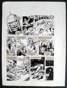 Black Knight: Gafael Topples Gog art by Paul Neary and John Stokes