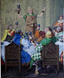 Robin and his Merry Men Celebrate art by Severino Baraldi