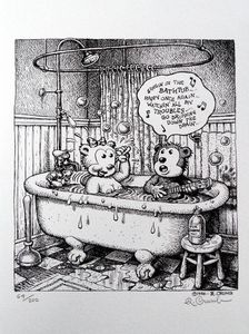 Singing in the Bathtub art by Robert Crumb