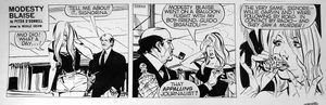 Modesty Blaise daily strip 5584a art by Neville Colvin