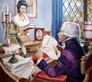 Famous Couples: Maximilien Robespierre and Eleanor Duplay art by Robert Brook