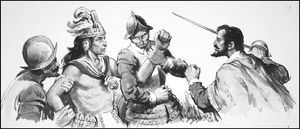 Pizarro and Atahualpa of the Inca art by Ralph Bruce
