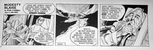 Modesty Blaise daily strip 4697 art by John M Burns