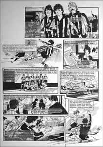 Bryan Robson Soccer Superstar Part 3 (TWO pages) art by John M Burns