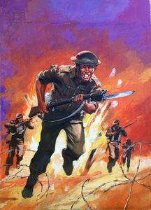 War Picture Library cover #34  'Fix Bayonets' art by Nino Caroselli