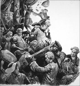 Riot in Theatreland art by Cecil Doughty