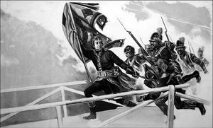 Napoleon Leads the Charge art by Gerry Embleton
