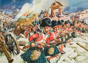 The Defence of Corunna art by Cecil Doughty