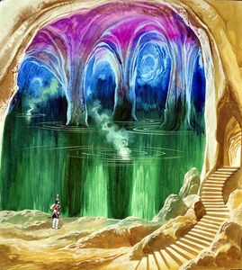 Three Soldiers: In The Cave art by Ron Embleton