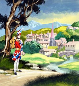 Three Soldiers: Vista art by Ron Embleton