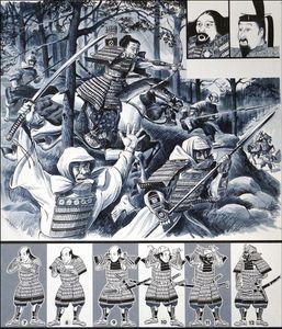 The War-Lords of Japan art by Dan Escott