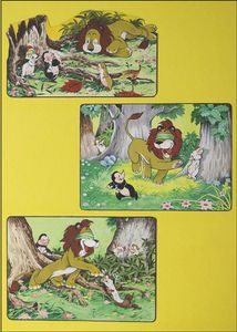 Leo The Friendly Lion - Blind Man's Buff (TWO pages) art by Bert Felstead