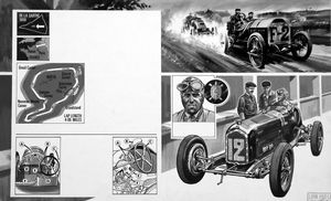 Grand Prix Racing: Battles in France art by Wilf Hardy