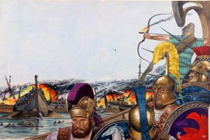 The Battle of Salamis art by Richard Hook