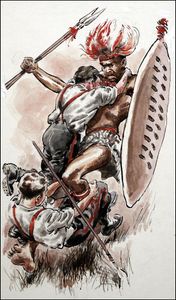 Pals - A South African Adventure - Zulu art by Mike Hubbard
