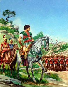 Alexander with his Army on the March art by Peter Jackson