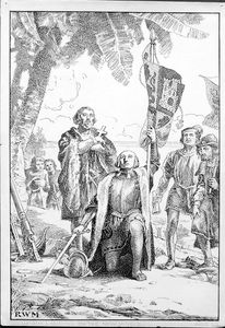 Columbus Landing In The New World art by Robert Wilson Matthews
