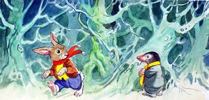 The Wind in the Willows: Mole meets Rabbit in the Wild Wood art by Philip Mendoza