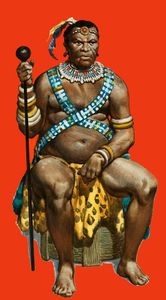 Chief Dingaan of the Zulus art by James E McConnell