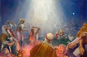 The Nativity - Good Tidings of Great Joy art by John Millar Watt