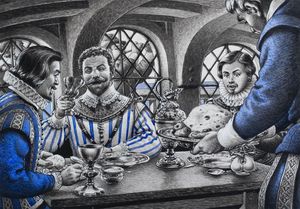 Francis Drake Aboard His Flagship (Original) Comic Art