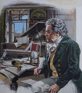 Beethoven - A Tragic World of Silence art by Roger Payne