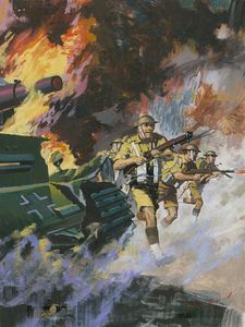 Battle Picture Library cover #174  'Blaze of Action' art by Jordi Penalva