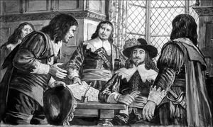 King Charles at Oxford art by Ken Petts