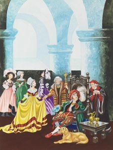 The Real Princess (Princess and the Pea) Presented at Court art by Ron Embleton