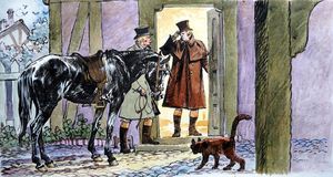 Black Beauty - A Knock At The Door art by Carlos Roume