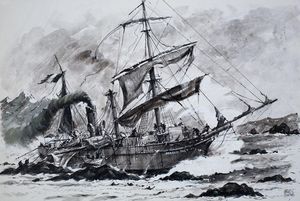 The Ship That Said 'Why Not?' art by John S Smith