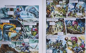 Keren and The Repullus from 'Civil War in Daveli' (TWO pages) art by Gerry Wood