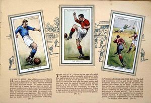 Complete Set of 50 Hints On Association Football Cigarette cards in album (1934) by Various